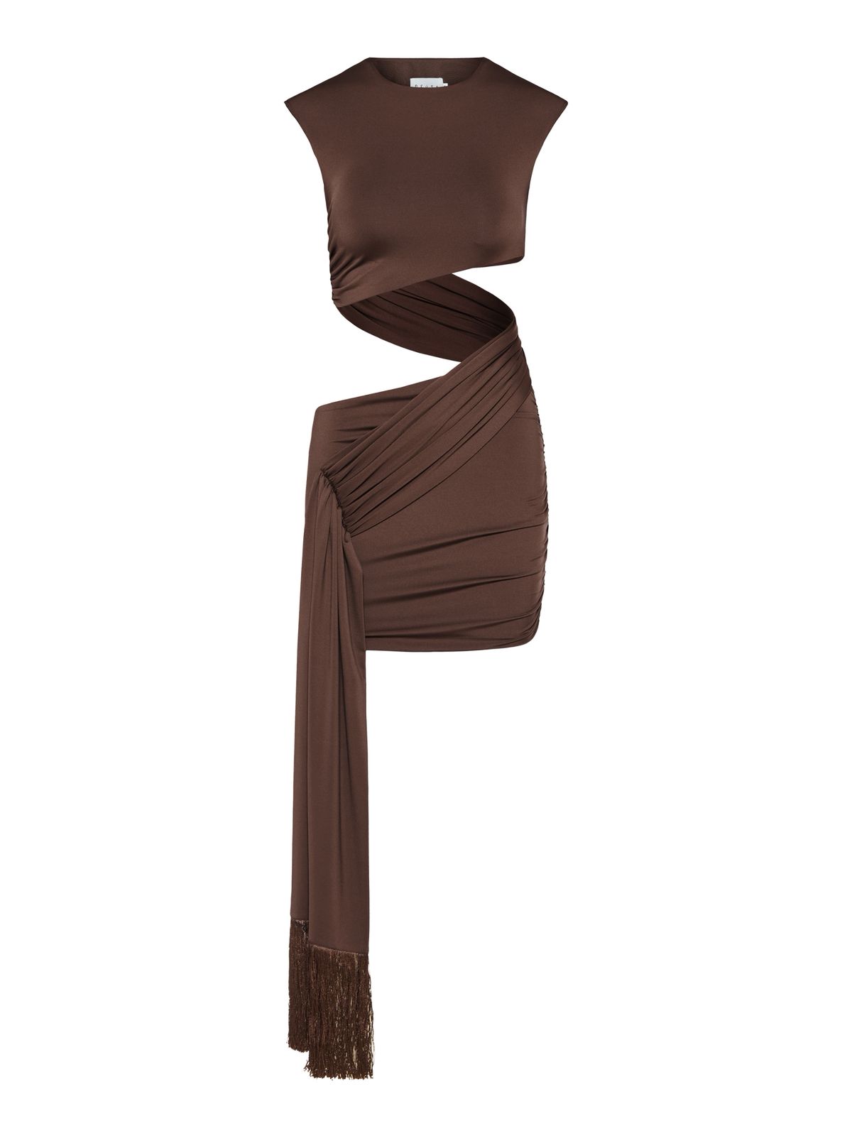 AMORA MINI DRESS – DARK BROWN