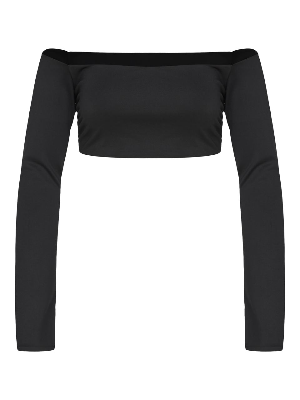 ISABELLA CROP TOP - BLACK